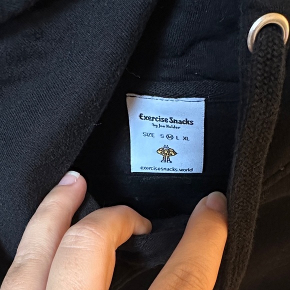 Exercise Snacks Black Hoodie - Picture 2 of 3